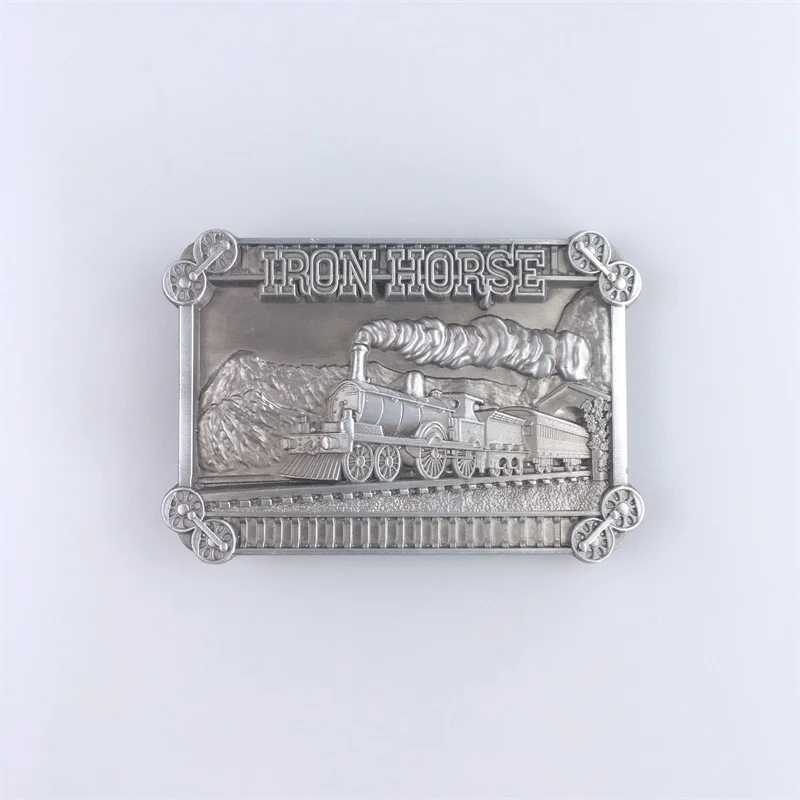 

Antique Silver Iron Horse Train Belt Buckle Gurtelschnalle Boucle de ceinture also Stock in the US BUCKLE-T118AS