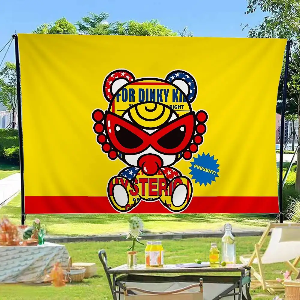 Japan Fashion H-Hysteric M-Mini DIY Flag For Family Group Photo Living Room Home Dorm Decor Wall Art Decor Banner