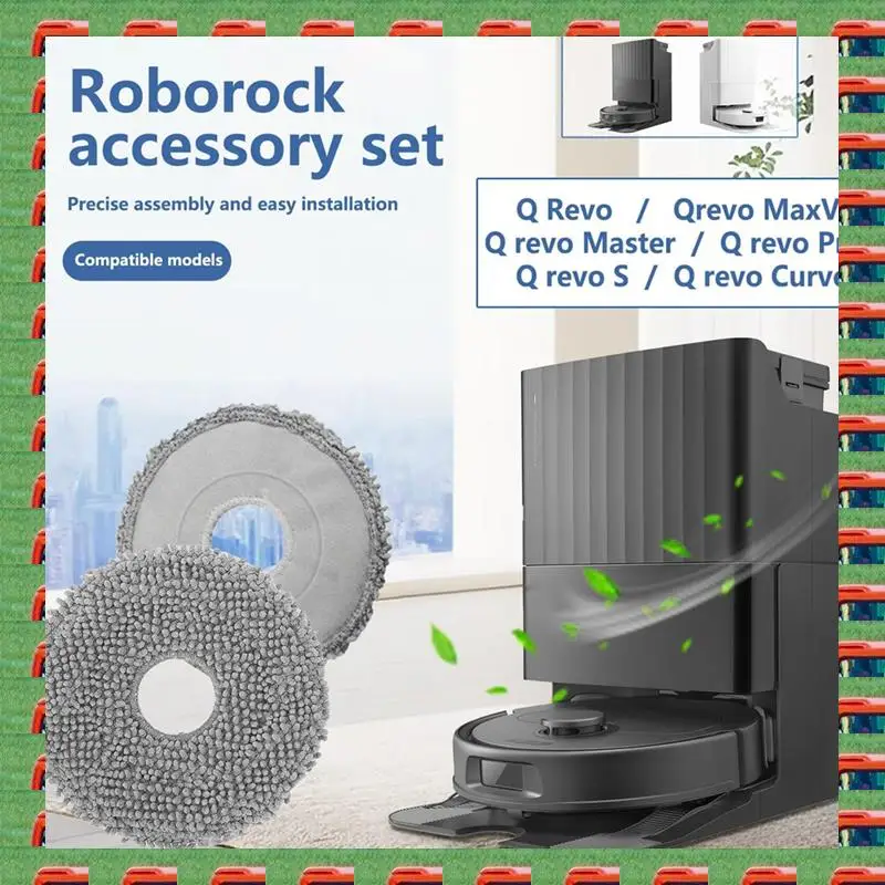

Совместимые аксессуары ABMO со шваброй для Roborock Q Revo/Qrevo S/Qrevo Master/Qrevo Curve/Qrevo Maxv, моющаяся накладка для швабры