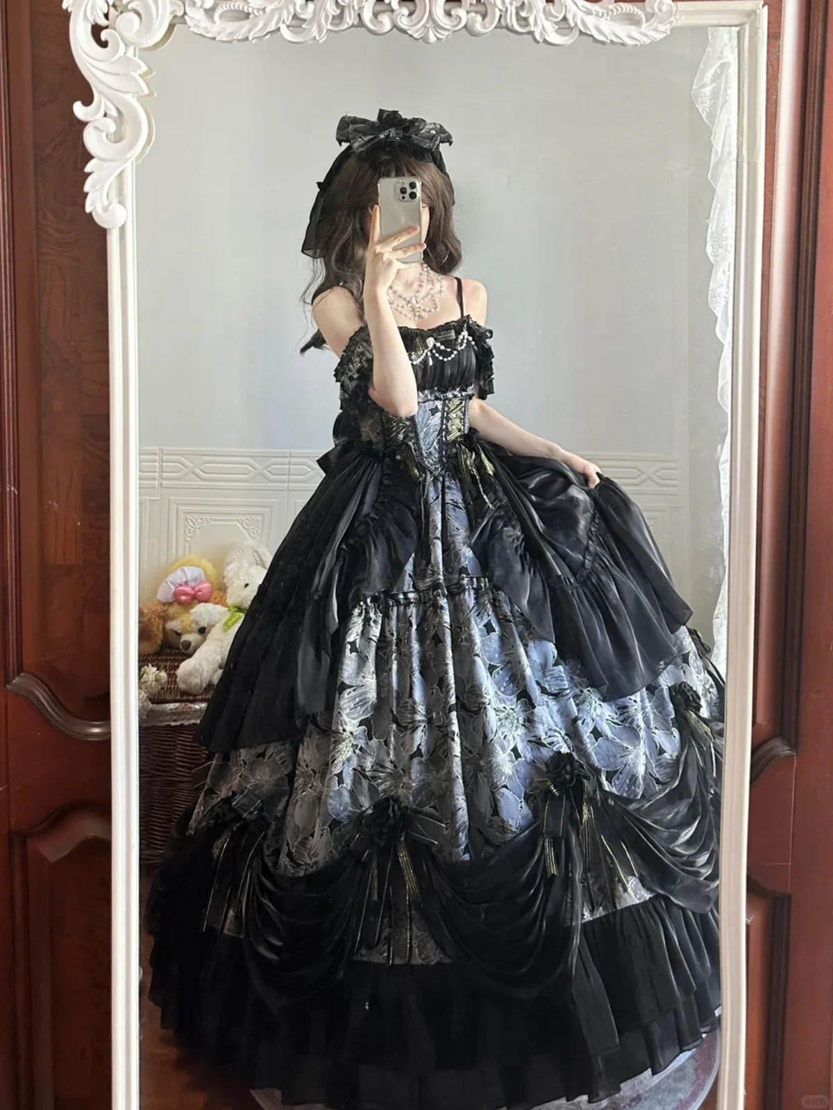 Black Elegant Anniversary Bar Mitzvah Evening Dress Female Slim Off-Shoulder Sweet Princess Long Dress Flower Wedding Dresses - Image 4