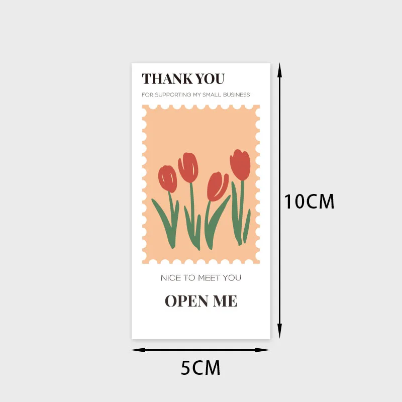 Наклейки с надписью Thank You s 5*10 см, 10-50 шт.