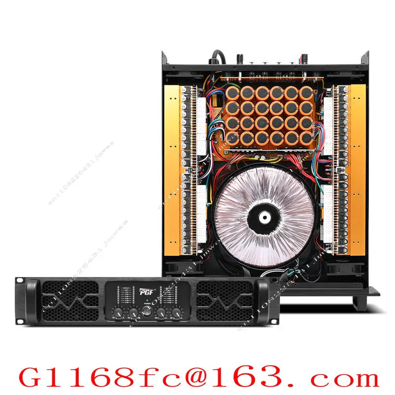 High Quality 4-channel 1000W 2U Class H Amplifier, 8-ohm High-intensity Bass Sound Professional Amplifier