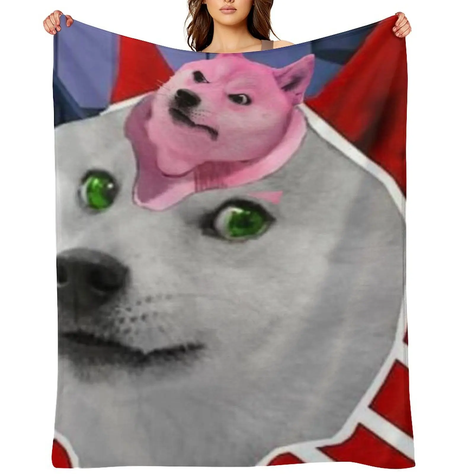 

King Crimson Doge Throw Blanket Winter beds Weighted warm for winter Flannel Blankets