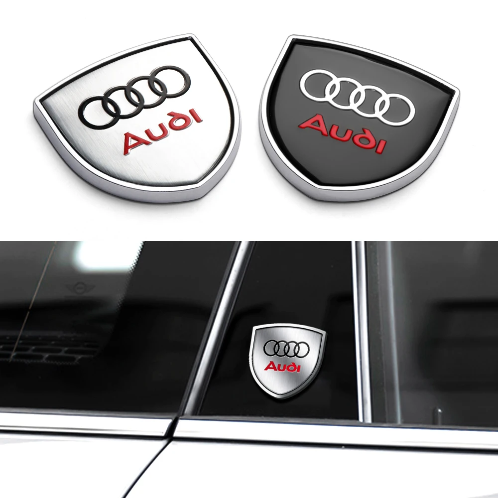 3D Metal Chrome Car Body Decoration Custom Stickers Badge Auto Emblem Sticker Valve Cap For Audi B3 S4 S5 B6 Q5 Q7 Quattro A3 A4