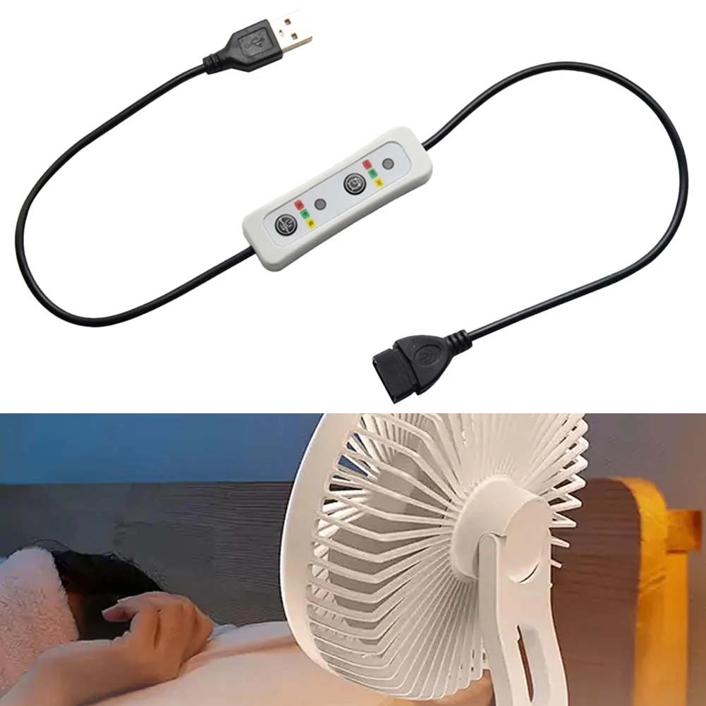 USB Timer Switch Extension Cable for LED Lights and Fans 60cm Power Control Cord with User Friendly Timer Settings