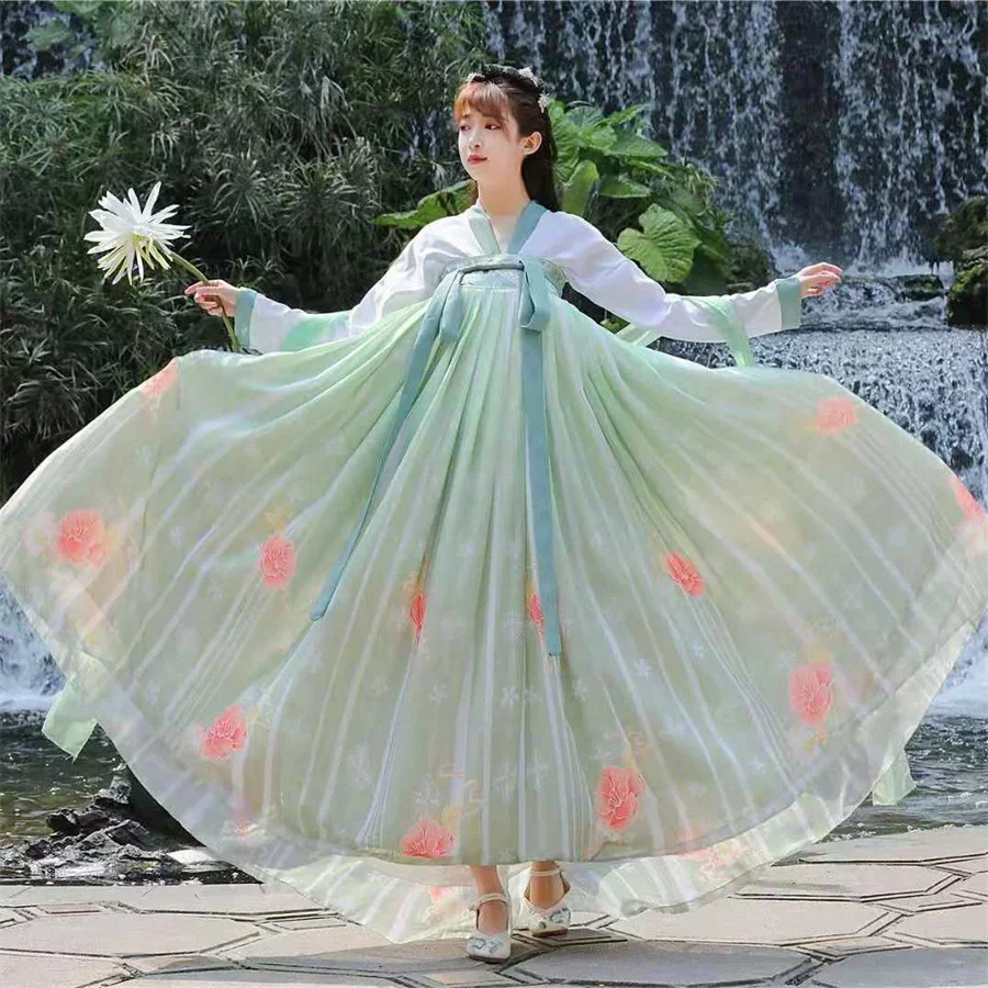 

2025ХэллоуинТрадиционные женские женские блузки Hanfu Jurk Oude Китайский костюм Mooie Dans Hanfu Originale информационные Tang Dynastie Ge Ea
