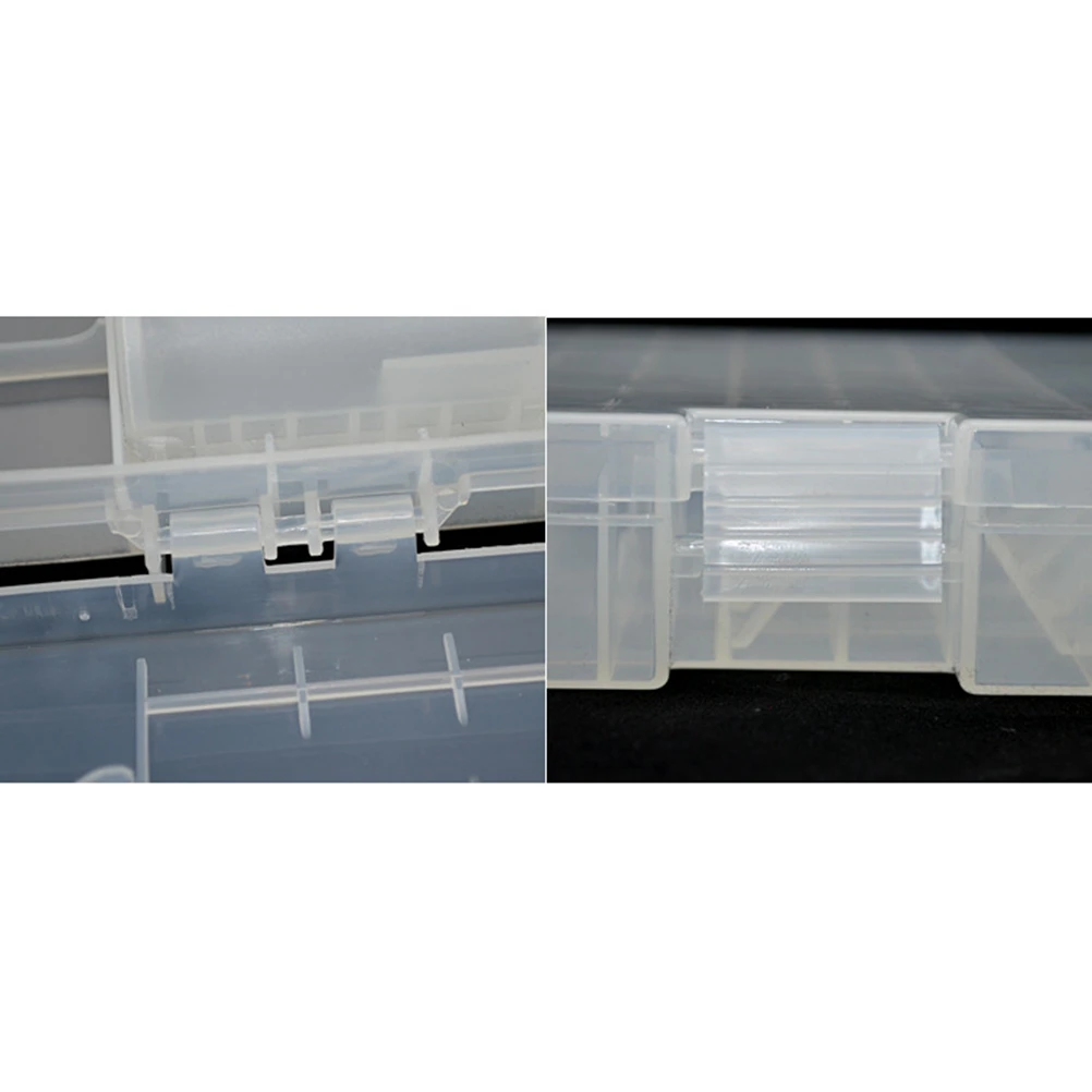 

Transparent Portable Organizer Storage Case Holder Double-layer Storage Box Rack For 18650 26650 AA AAA