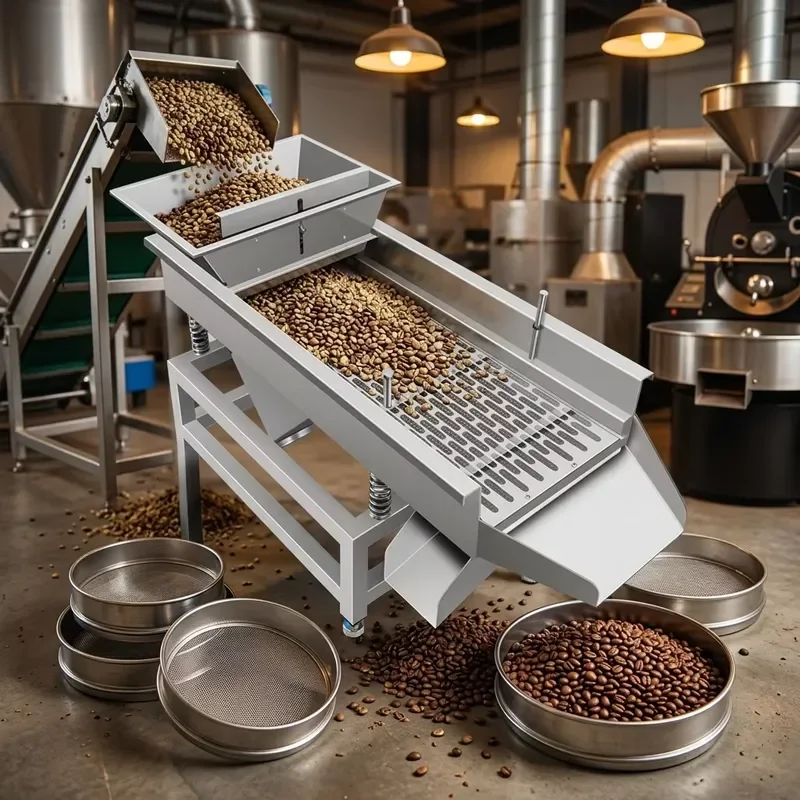Stainless Steel Coffee Bean Screening and Grading Linear Vibrating Sieve Oscillating Sieve Food Grade Screening Machine