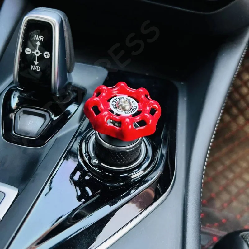 

Automotive Metal Valve Decor, Car Rotary Knob Accessory for Gear Shift Control.