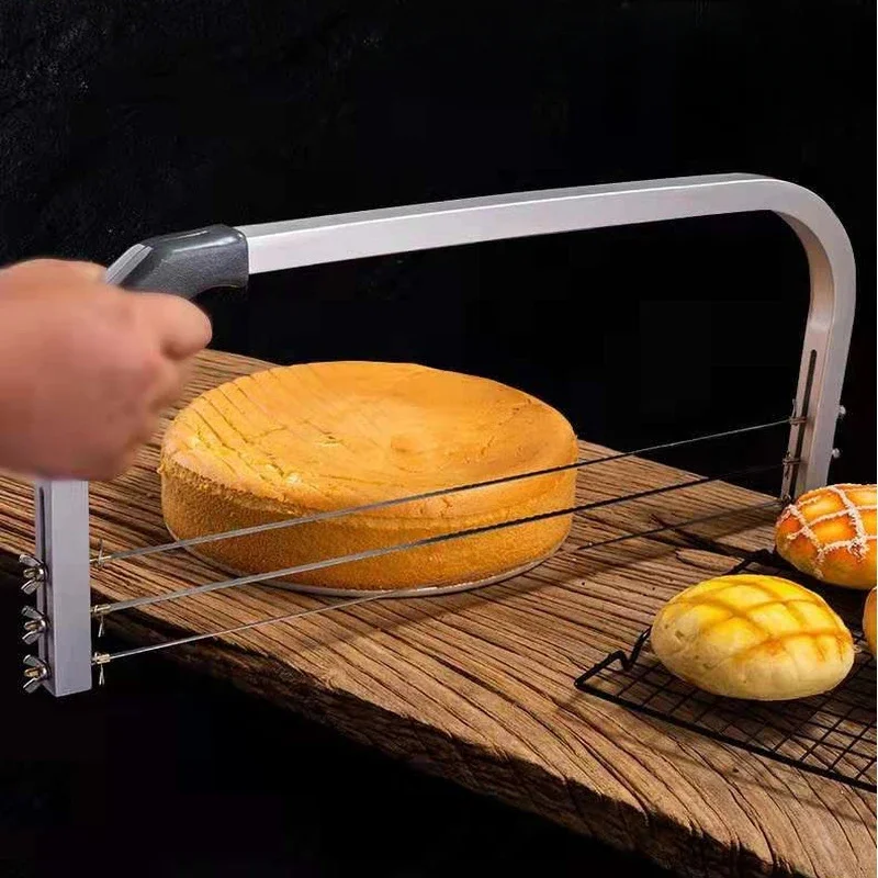 

52cm Adjustable 3 Blades Cake Cutter Interlayer Cake Slicer DIY Household Baking Tools Leveler Stainless Steel Cut Saw