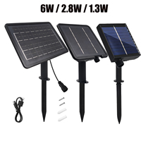 DC 24V Solar Panel 6W 7200MAH+USB / 2.8W 2400MAH / 1.3W 1200MAH 8 Mode Wall-mounted Floor Insertion Solar Charging Panel