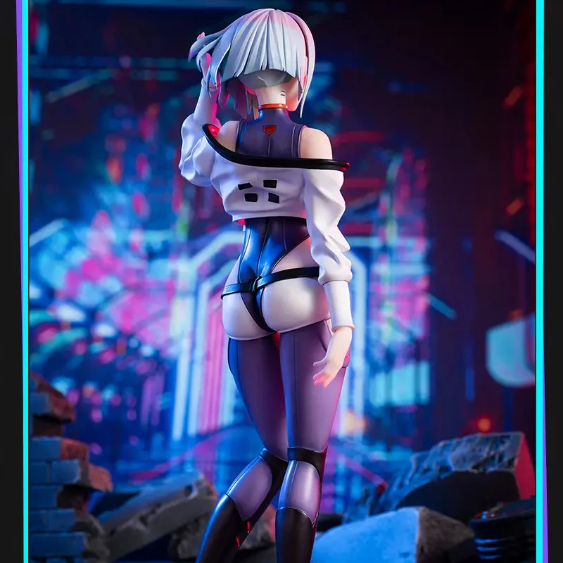 الأصلي AniMester Lucyna Kushinada Cyberpunk: Edgerunners حقيقية أنيمي الشكل البلاستيكية تحصيل نموذج Satuette اللعب هدية مزخرفة