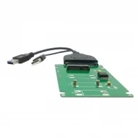 USB 3.0 naar SATA 22-pins 2,5-inch harde schijf en MSATA SSD naar 7 mm 2,5-inch SATA 22-pins harde schijfbehuizing Wit