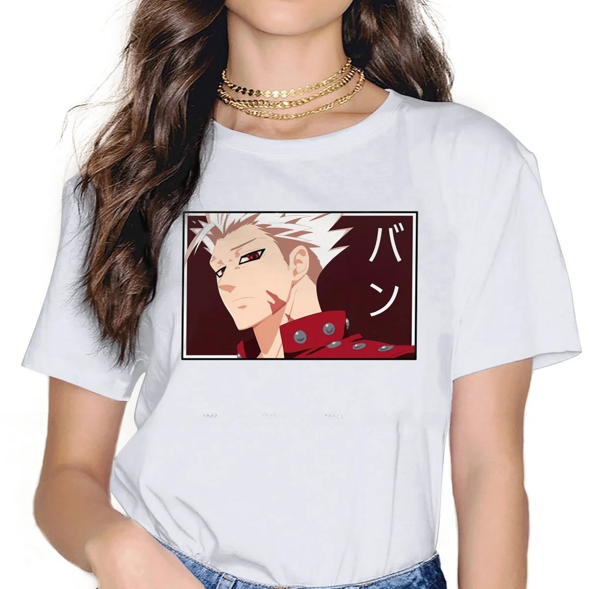 

Ban Women's Seven Deadly Sins Anime T-irt Gothic Vintage Sle Casual Cotton Top for Ladies