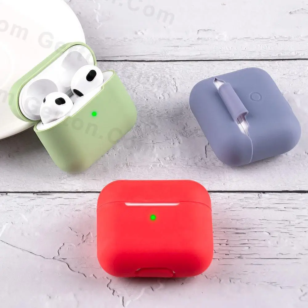 Funda de silicona suave para Airpods 3, funda protectora para auriculares inalámbricos, carcasa para Apple airpods 3 generación, 2021