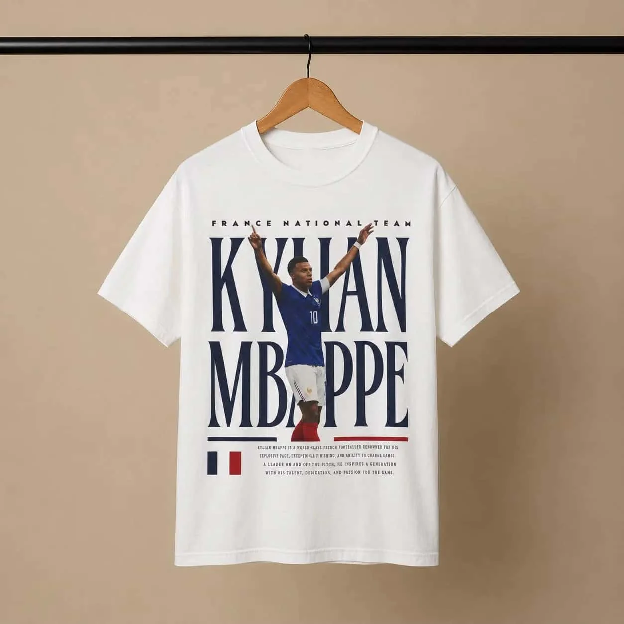France National Team Football Player Kylian Mbappé Shirt 2026 Summer Men Women Fashion Cotton Oversized T-shirt Street Wear Y2K