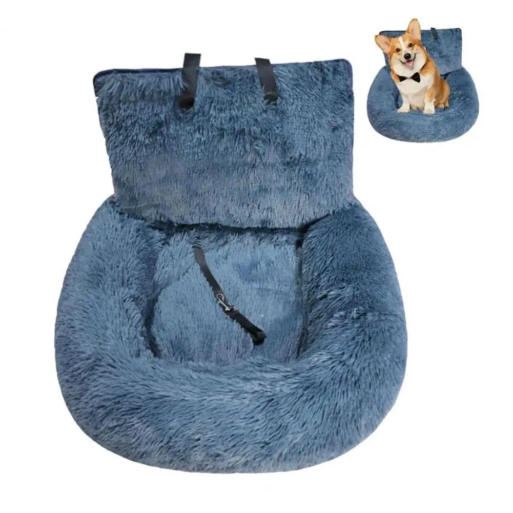 Large Medium Dogs Plush Pet Car Seat Bed Washable Dog Booster Cushion Detachable Back Seat for Pet Traveling view 5