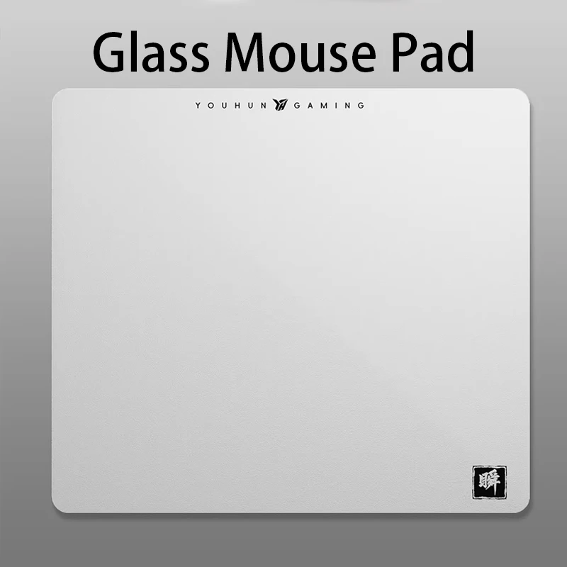 New Letter Player Tempered Glass Gaming Mouse Pad - XXL Hard Tempered Photovoltaic Surface for FPS eSports & Professional Gaming