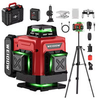 WEIDDW 4D 16 Lines Laser Level 360 Self Leveling with Tripod and suitcase 4x360° Cross Line Professional Laser Construction Tool