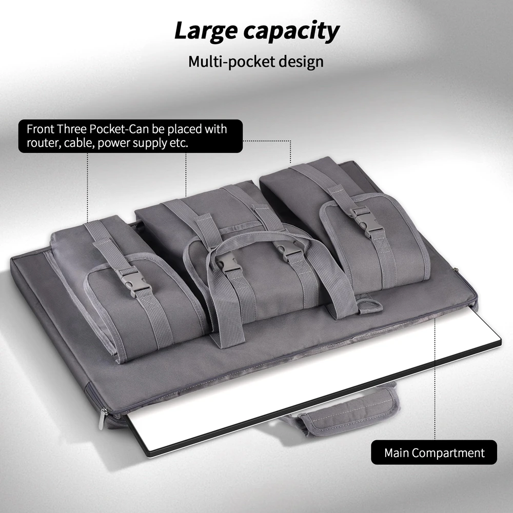 حقيبة تخزين لـ Starlink V3 حقيبة يد محمولة 600D قماش أكسفورد للسفر ملحقات Starlink للتخييم في الهواء الطلق ورحلات RV