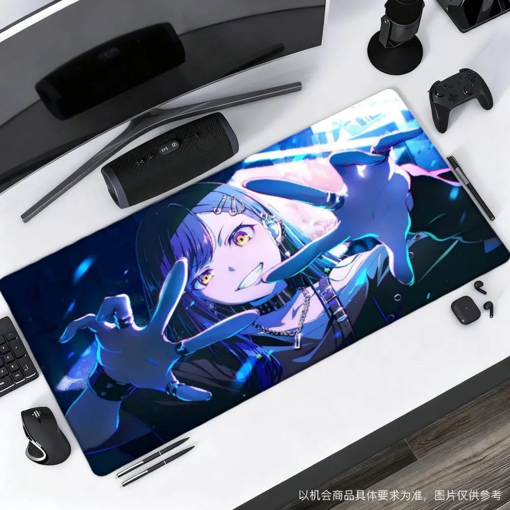 A design of an anime girl with blue hair and glowing hands, the surface is smooth and easy precisely controlled pc accessories