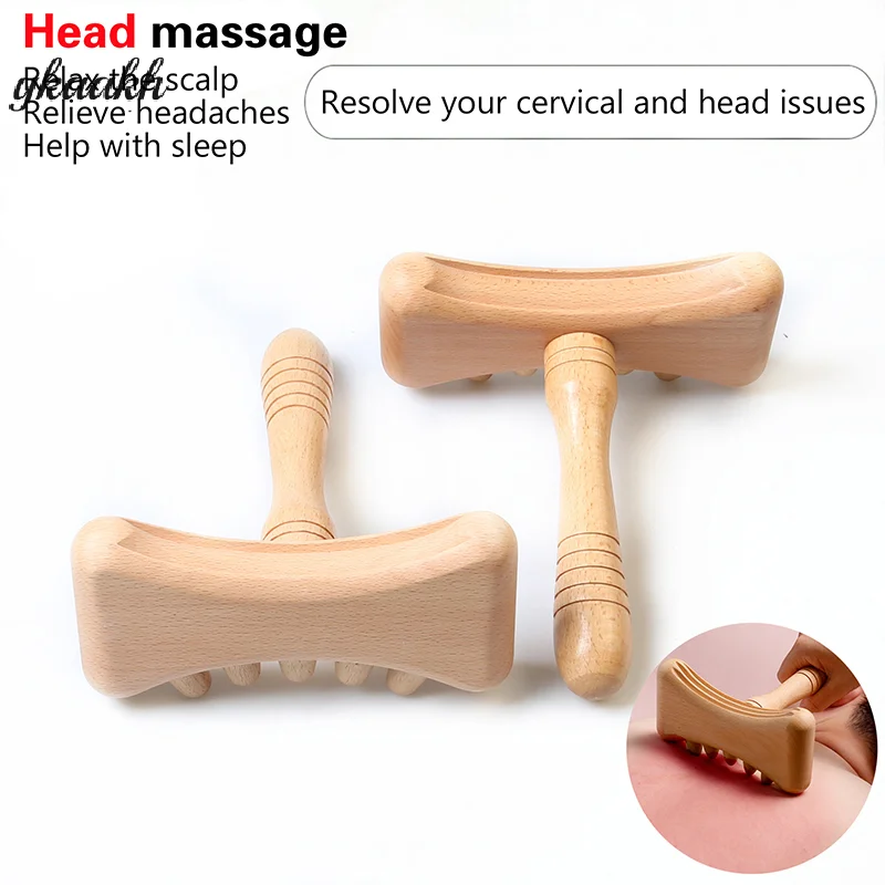 

1 шт., деревянная массажная палочка, деревянные терапевтические массажные инструменты, домашний лимфодренажный инструмент Гуа Ша, снимает боль в мышцах, антицеллюлит