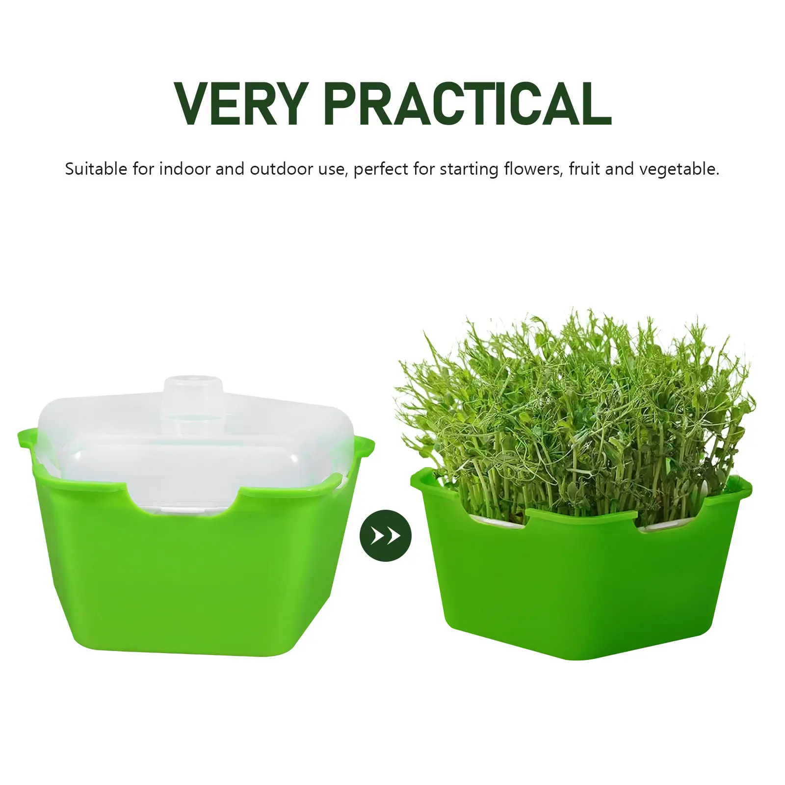 

4Sets Durable Planting Tray Practical Nursery Supply Perfect Germination Succulents Cacti Vegetables Seedling Starter Trays