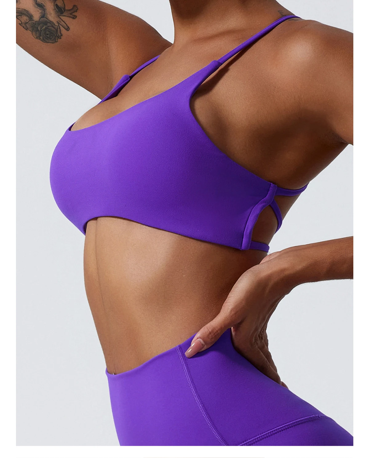 Hearuisavy Sommer Damen Sport-BH Unterwäsche Sportbekleidung Gym-Top Yoga-Kleidung Atmungsaktiv Schnelltrocknend Lauf-Pilates-Fitness-Top – Detail 18