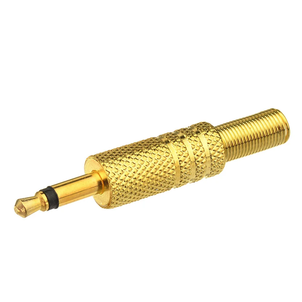 Superbat 1/8" 3.5mm Stereo Male Connector with Spring Strain Relief Coax Audio Solder Adapter