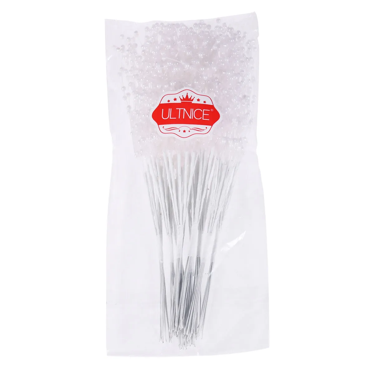 100Pcs Pearl String ABS Sticks Elegant Bridal Wedding Bouquet Decoration Floral Centerpiece Party Supplies ABS Pearl Stick