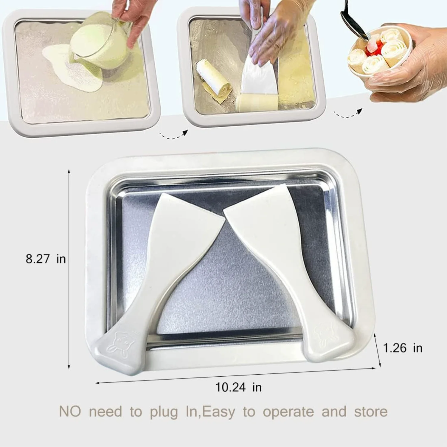 

Сковорода и скребок для мороженого (сковорода для приготовления мороженого)