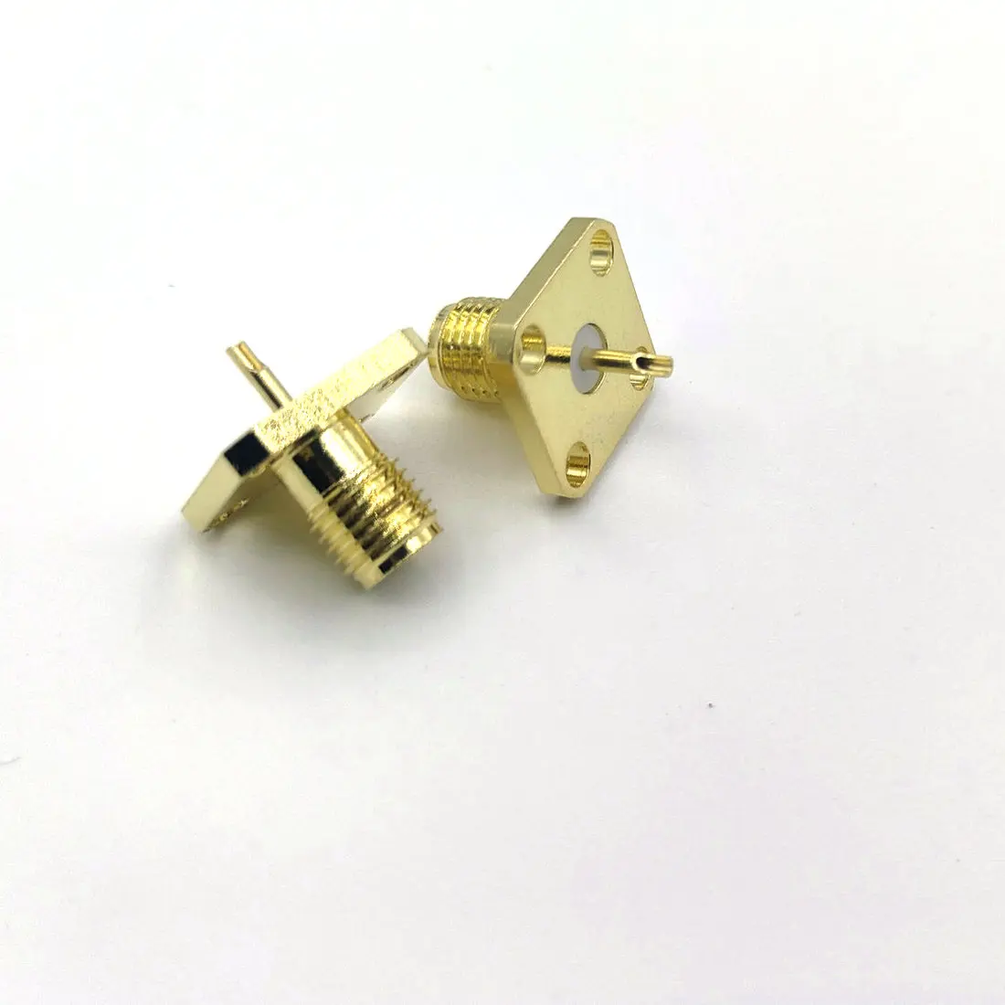 Imagem -05 - Brass Female Panel Mount Flange com Solda Jack Sma Furos