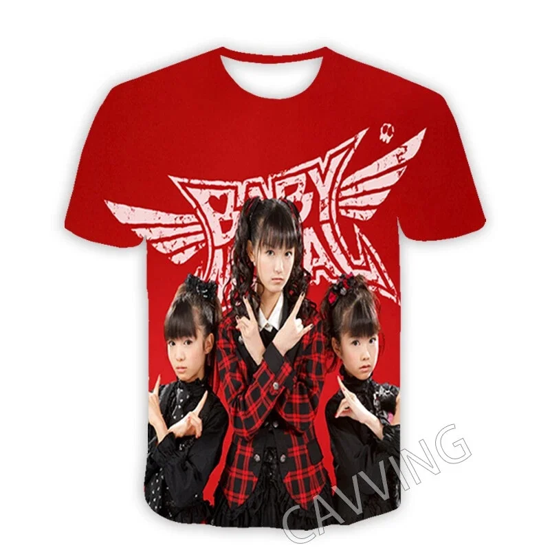 

2025 Металлическая японская футболка Girl Band Metal Rock с 3D принтом, мужская трендовая футболка, модная быстросохнущая футболка с коротким рукавом MOTO