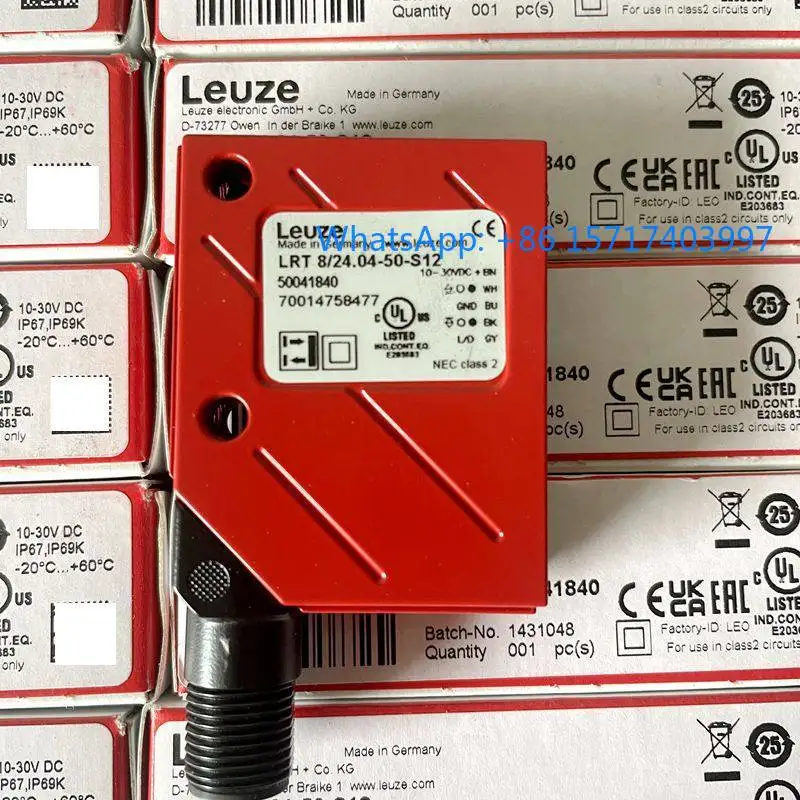 

New original German LEUZE fluorescent sensor LRT 8/24.04 -50-S12 item number 50041840