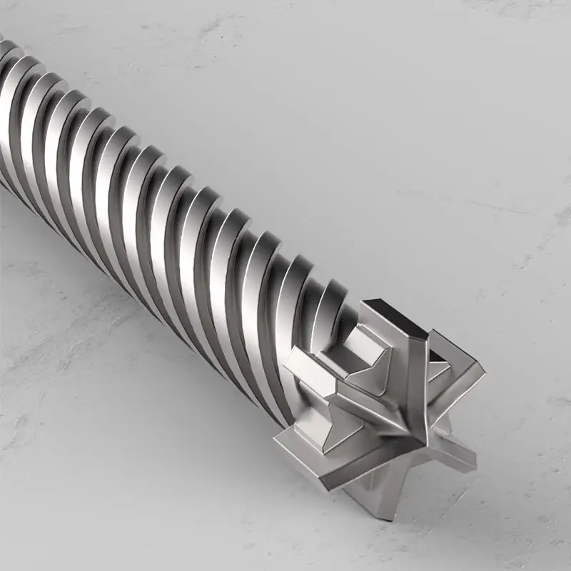 Impact drill bit Square shank four pits Reinforced concrete through wall planting reinforcement Expansion punching drill bit