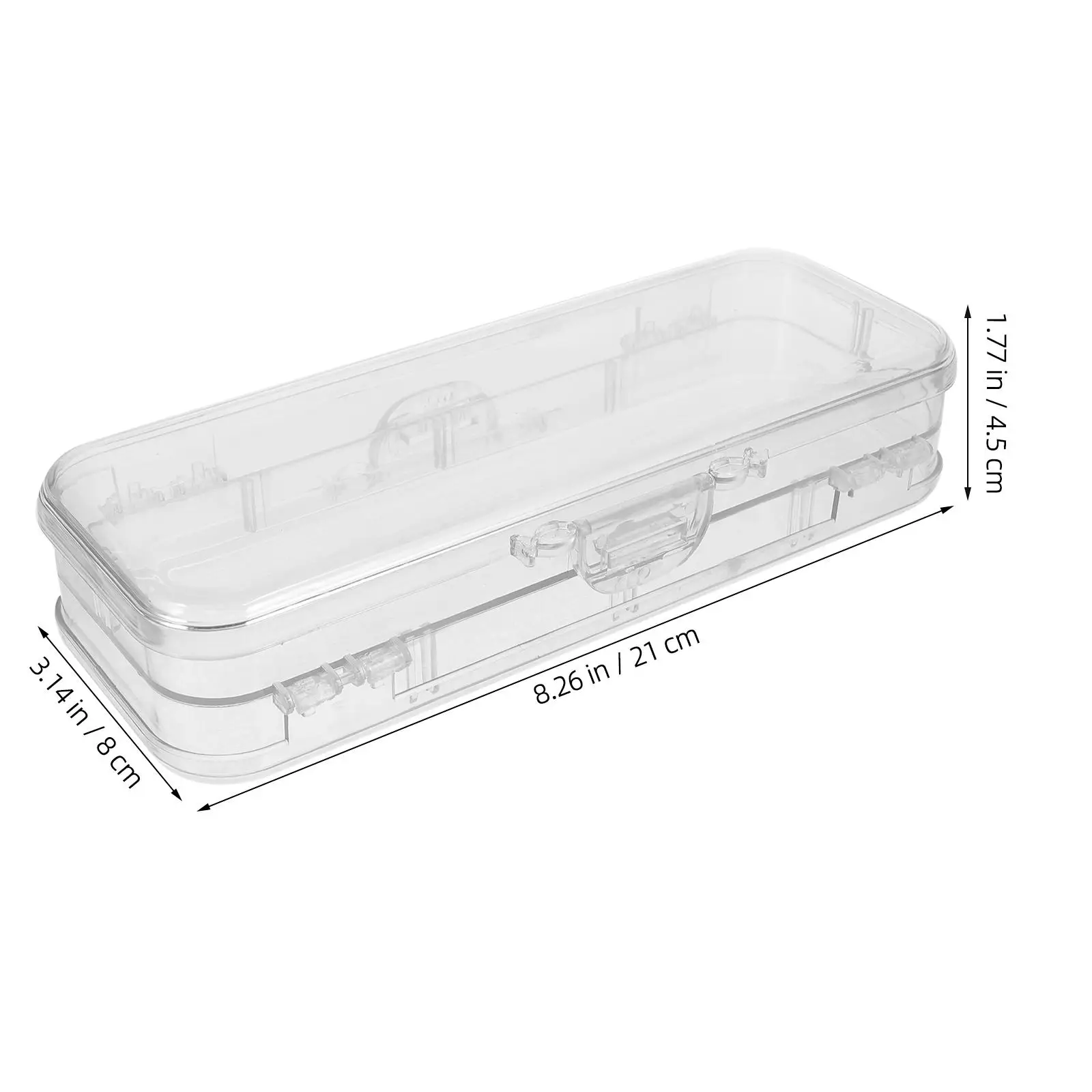 Clear Plastic Pencil Case Plastic Box Transparent Stationery Container Large Capacity Storage Case for Students