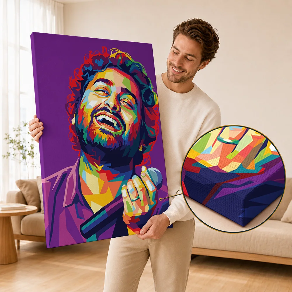 Arijit Singh Canvas Print Poster Personalized Photo Elegant Bollywood Vocal Style Wall Art For Music Room And Bedroom Fan Gift