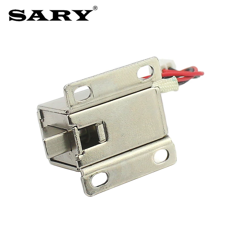 Small electromagnetic lock DC6V 12V mini electric bolt lock Release Assembly Solenoid Access Control Electric lock 4.7