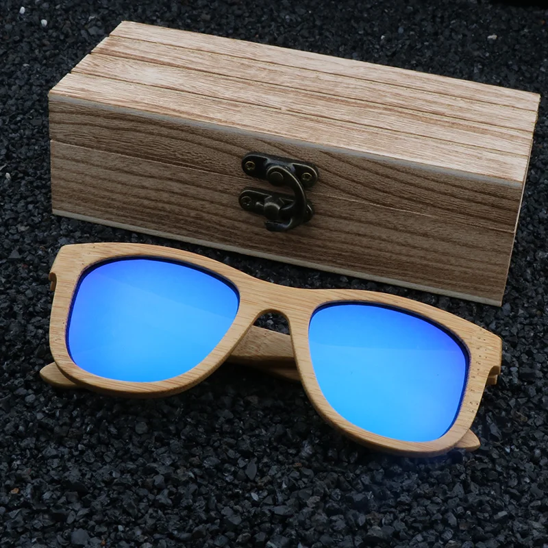 

Natural Bamboo Sunglasses Handmade Vintage Retro Polarized Glasses for Women and Men UV 400 Suitable for Outdoor