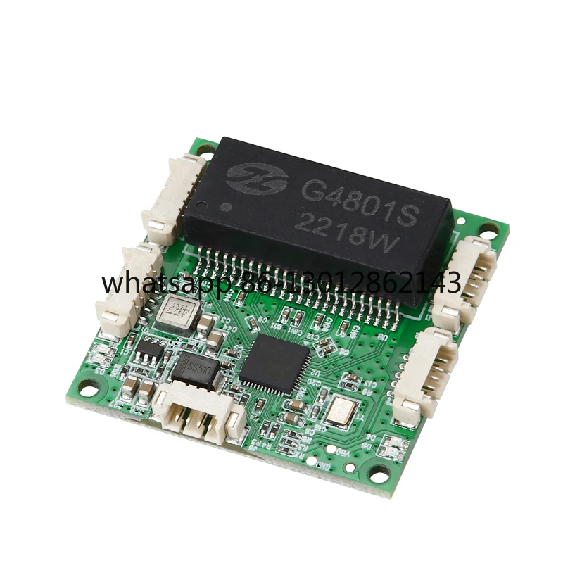 Micro industrial 4-port 100M switch module 38 * 38mm embedded network video transmission circuit board