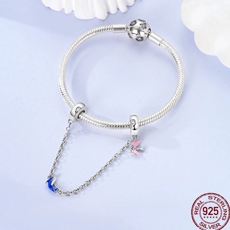 Warm 925 Sterling Silver Parent-Child Moment Shining Sunflower Bouquet Charms Beads Fit Pan Original Bracelets DIY Jewelry