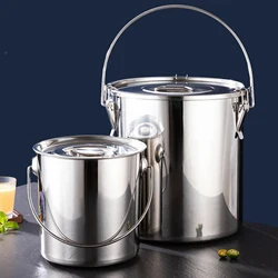 Stainless Steel Stock Pot Saucepan Large Capacity Deep Stock Pot with Lid for Cooking Boiling Soup Stew Kitchen Supplies