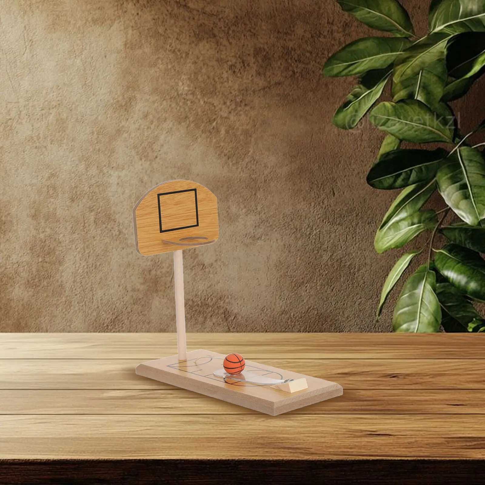 

Wooden Mini Desktop Basketball Game Portable Compact Tabletop Indoor Office Travel Fun Stress Relief Sports Gift