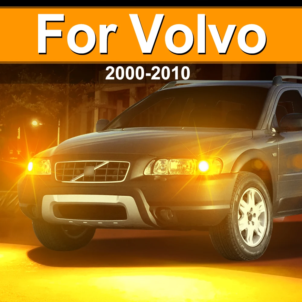 Turn Signal LED Light Indicator Bulb For Volvo XC70 V70 S60 S80 C30 C70 2000-2004 2005 2006 2007 2008 2009 Amber LED Lamp 2PCS