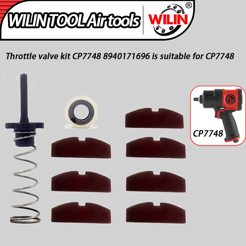 Kit valvola a farfalla pneumatica CP7748 8940171696 con lama del rotore 8950221419 chiave a palette per parti di chiavi a percussione pneumatiche da 1/2"