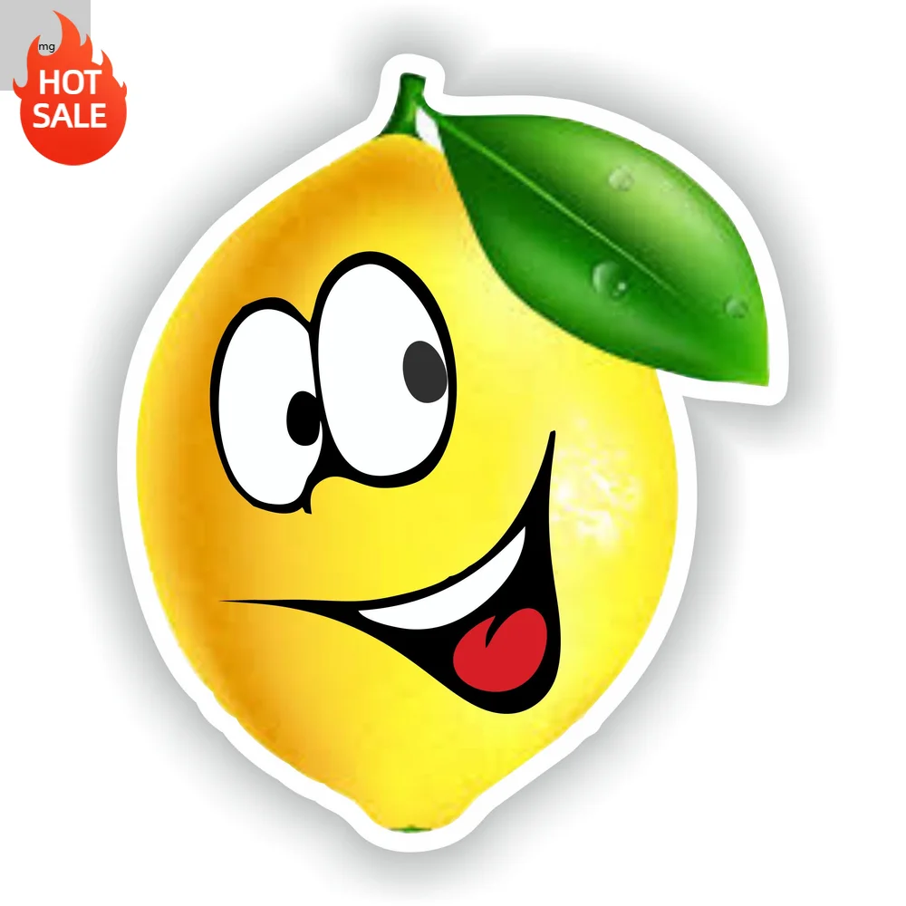 lemon Fruit Vinyl Sticker Self Adhesive Decal For Car Window And Travel Case Decorative Design