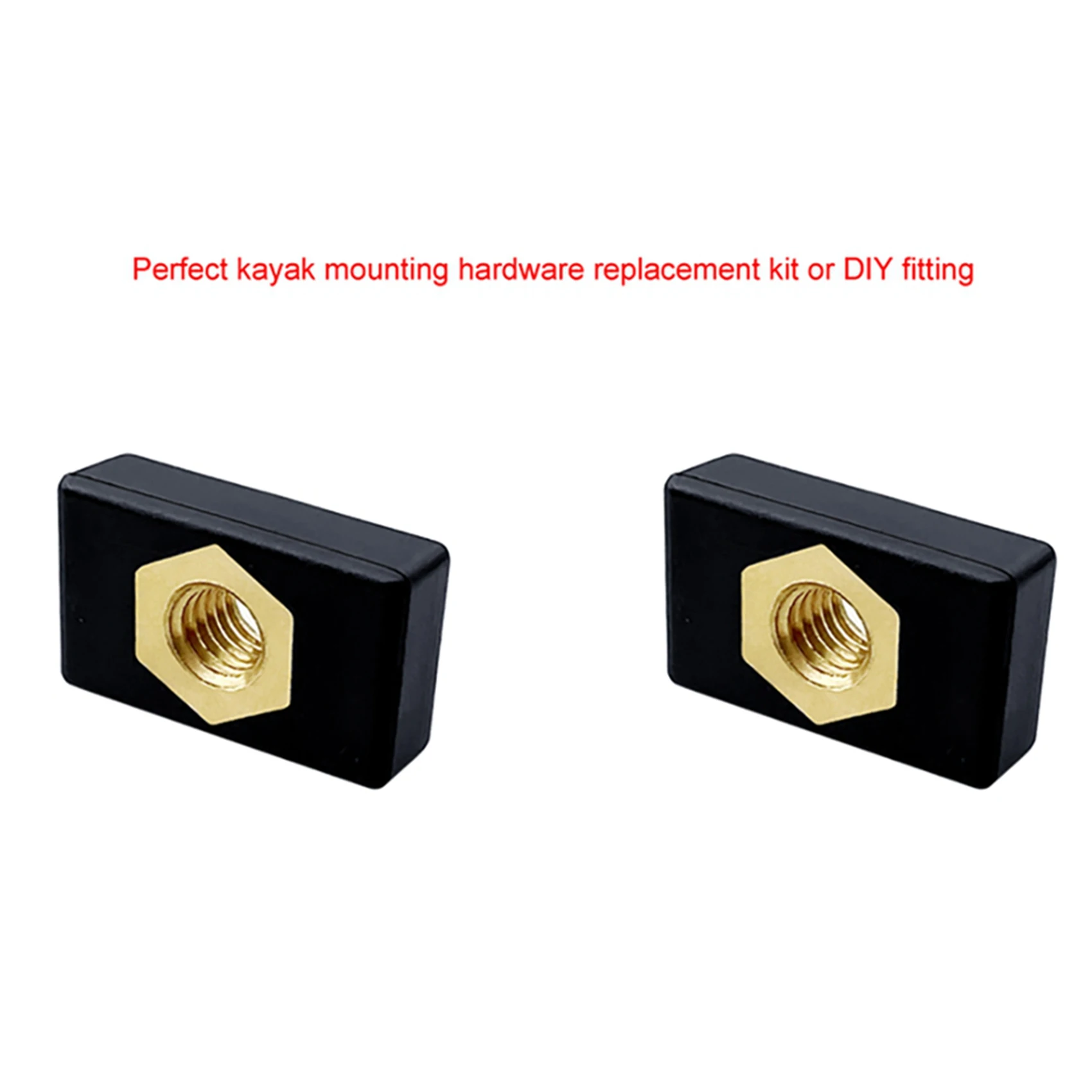 Durable-18Pcs M6 Copper Sliding Nut Side Mount Slide Track Rail Fishing Rod Pole Holder Mounting Base For Kayak Boat Canoe