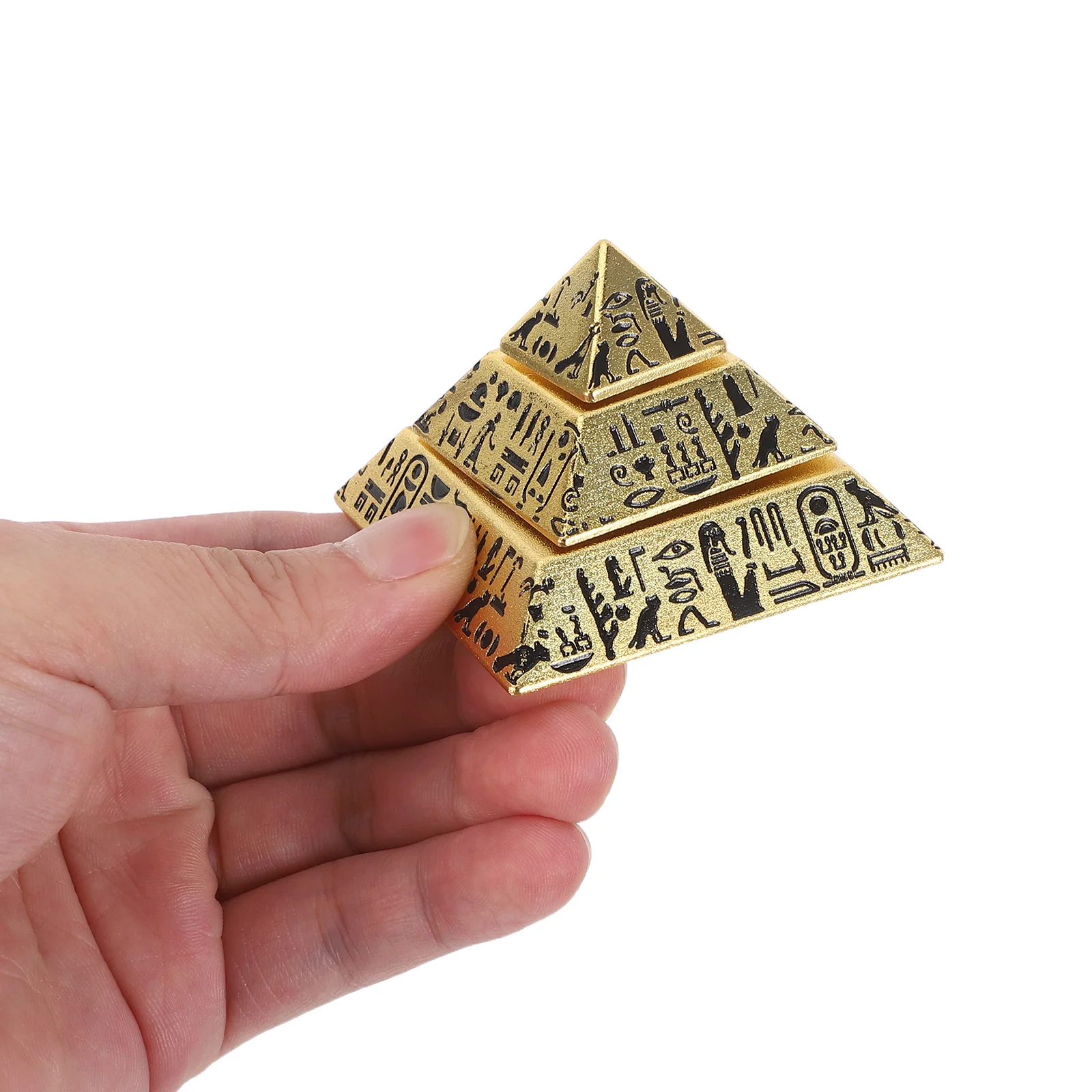 

Egyptian Pyramid Spinning Sculpture Ancient Egyptian Architecture Mini Resin Pyramid Ornament Desktop Shelf Decor Stress Relief