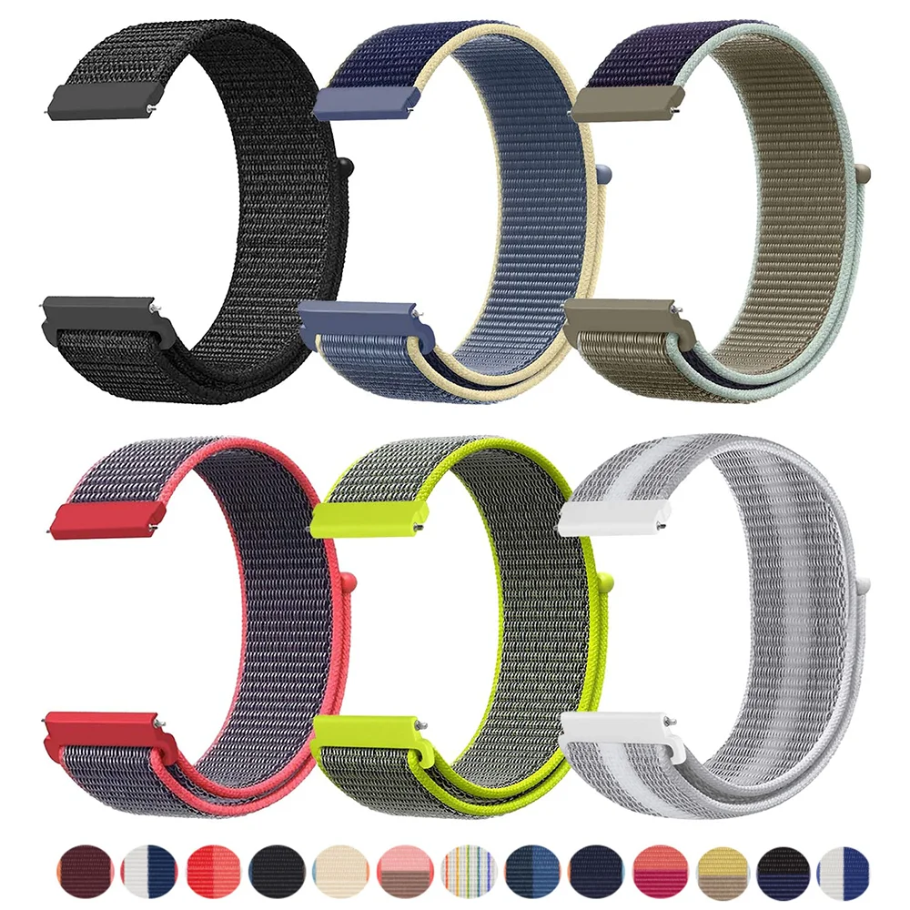 20mm 22mm Nylon band For Amazfit GTS4/2/3/3pro/2e/GTS2 Mini/GTR 4 42mm/47mm/GTR2/2e/stratos Loop belt bracelet Amazfit bip strap