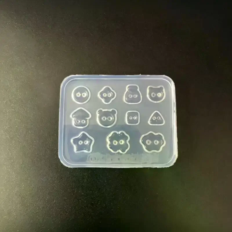 Silicone Nail Art Mold Cute Cartoon Button Patterns Non Stick Surface For Home DIY And Professional Nail Salon Use
